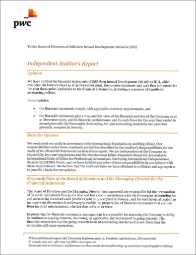 Audit Report 2021 Cover