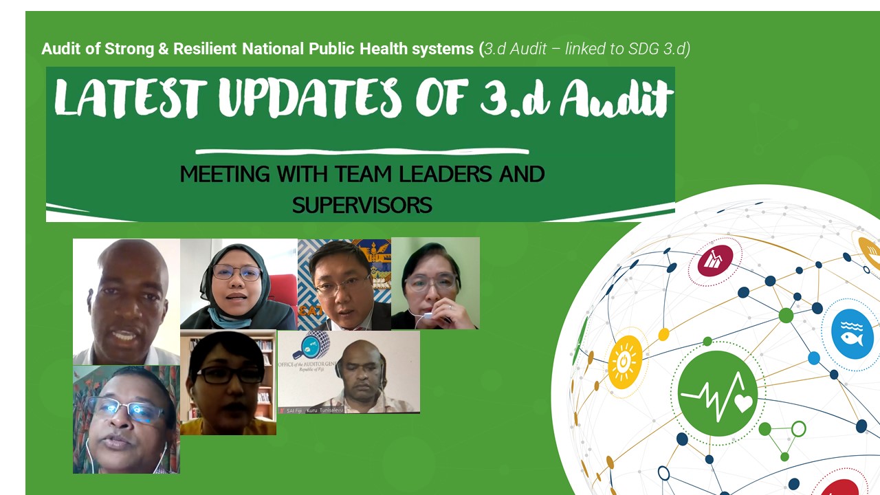 SAI team leaders and supervisors from three regions discuss their plans for auditing public health systems resilience
