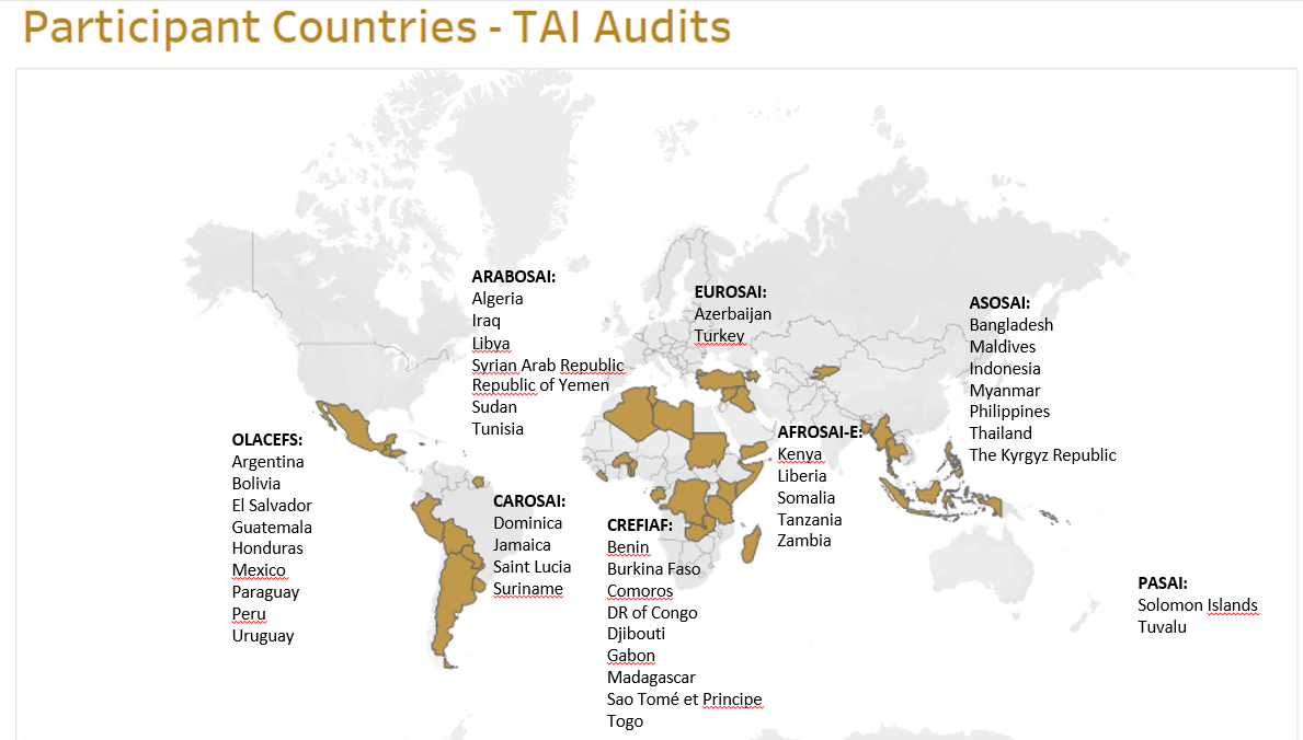 TAI Audits Global Map
