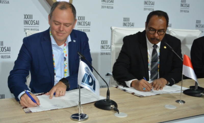 The Audit Board of the Republic of Indonesia signed an MoU at INCOSAI 2019