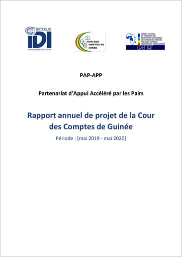PAP-APP : Rapport annuel de project de la Cour des Comptes de Guinée Cover
