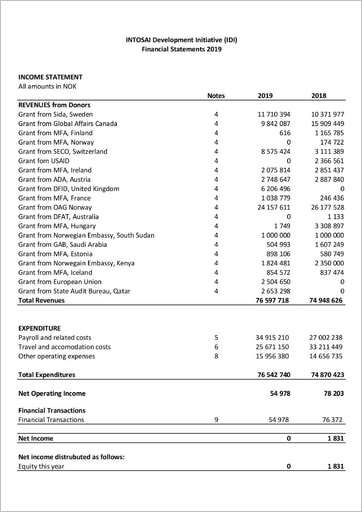 IDI Financial Statements 2019 Cover