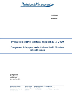 Evaluation of South Sudan NAC Peer support project 2017-2020 Cover