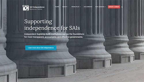 Front Page of the SAI Independence Resource Centre