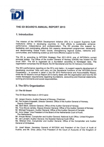 IDI Boards Annual Report 2013