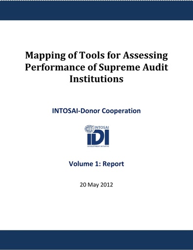 Mapping of SAI Assessment Tools, 20 May 2012