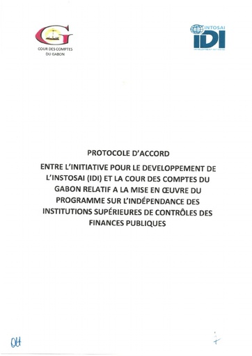 Memorandum of Understanding - IDI and Cour des Comptes Du Gabon