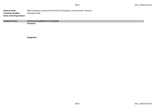 Template disposition of comments for FA iCAT Version 0, ARABIC