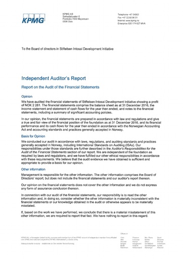 Audit Report IDI 2016