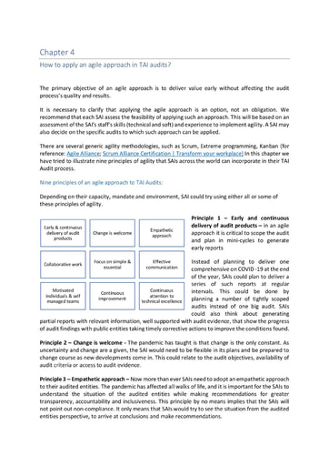 TAI audit guide chapter 4 How to apply an agile approach