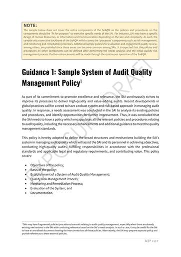 1  Sample SoAQM Policy