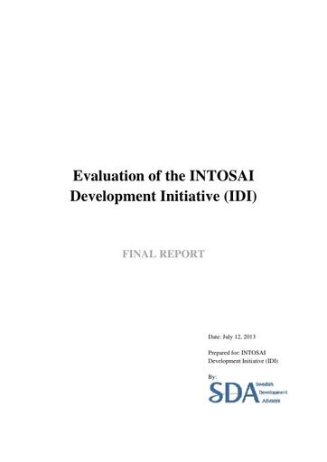 IDI External Evaluation Report