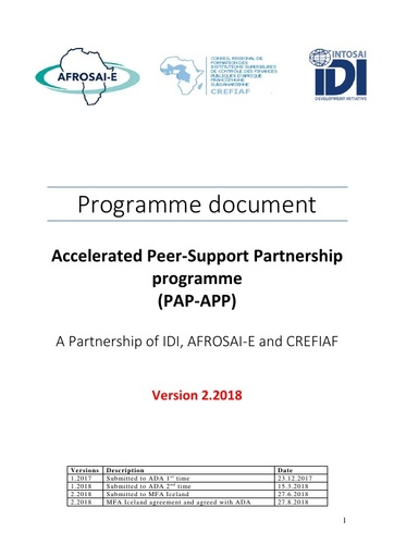 Programme document v 2.2018