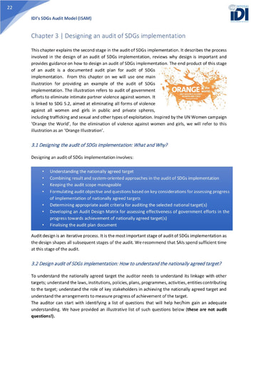 ISAM Chapter 3: Design an audit of SDGs implementation