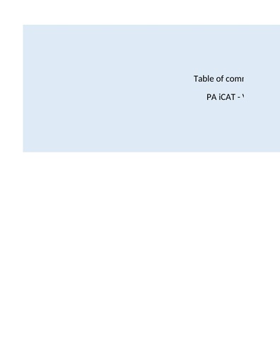 Disposition table PA iCAT V1