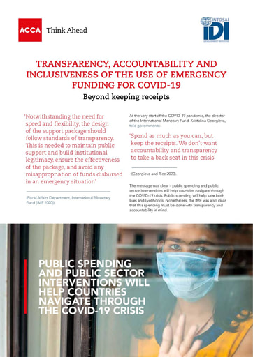 TAI Audits Policy Brief - Transparent spending